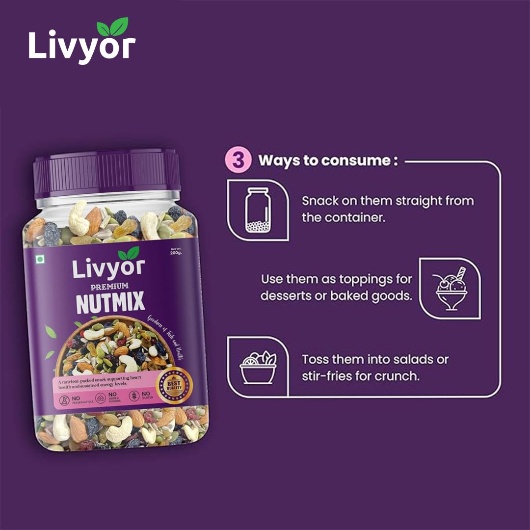 Livyor Premium Nutmix Combo - 1 Kg Each