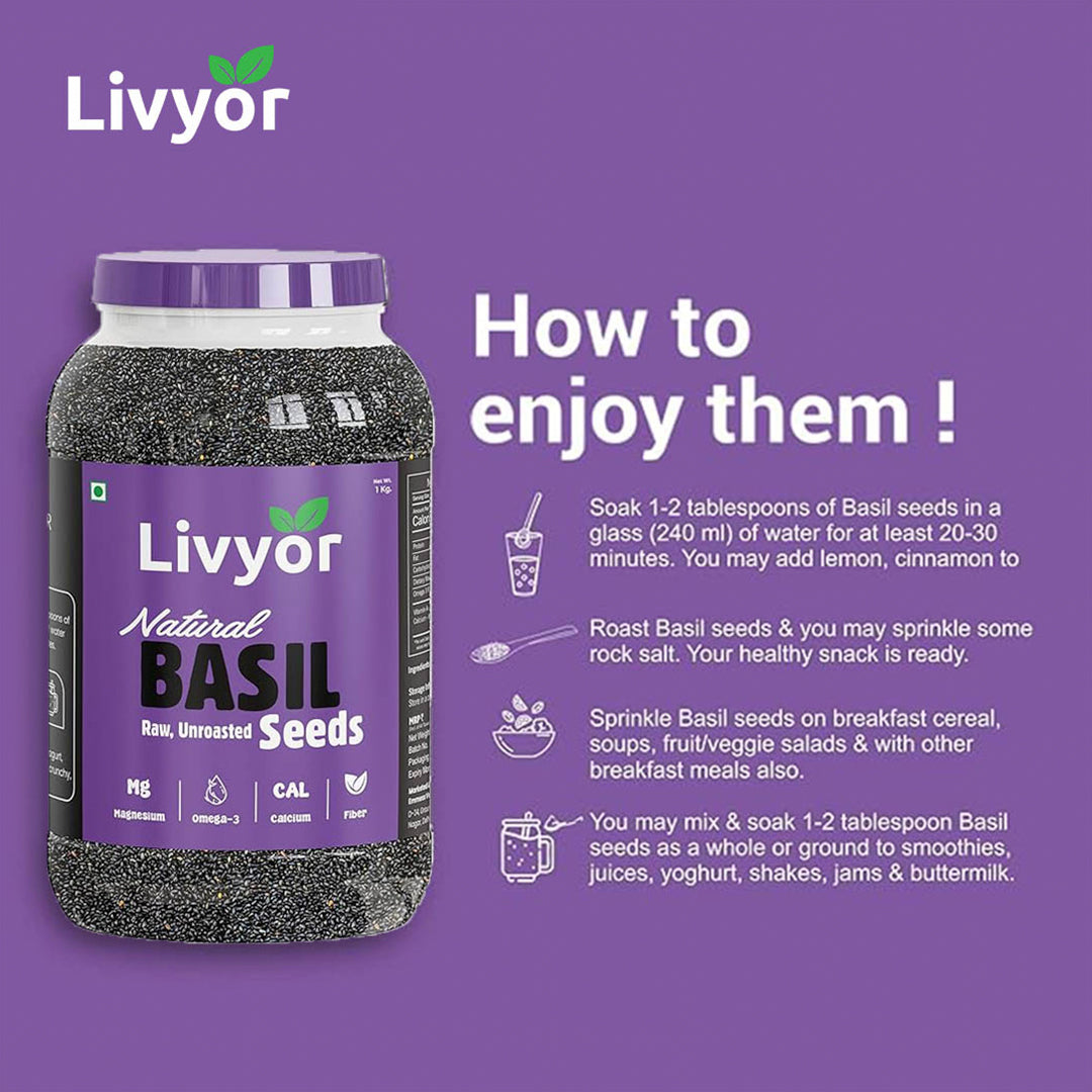 Raw Basil Seeds