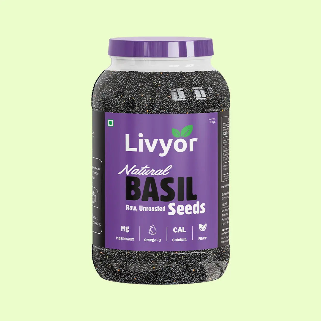 Raw Basil Seeds LIVYOR