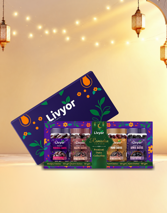 Livyor Premium Dates Combo Box - 340g | Ramadan Gift Box | Khajur/Khajoor