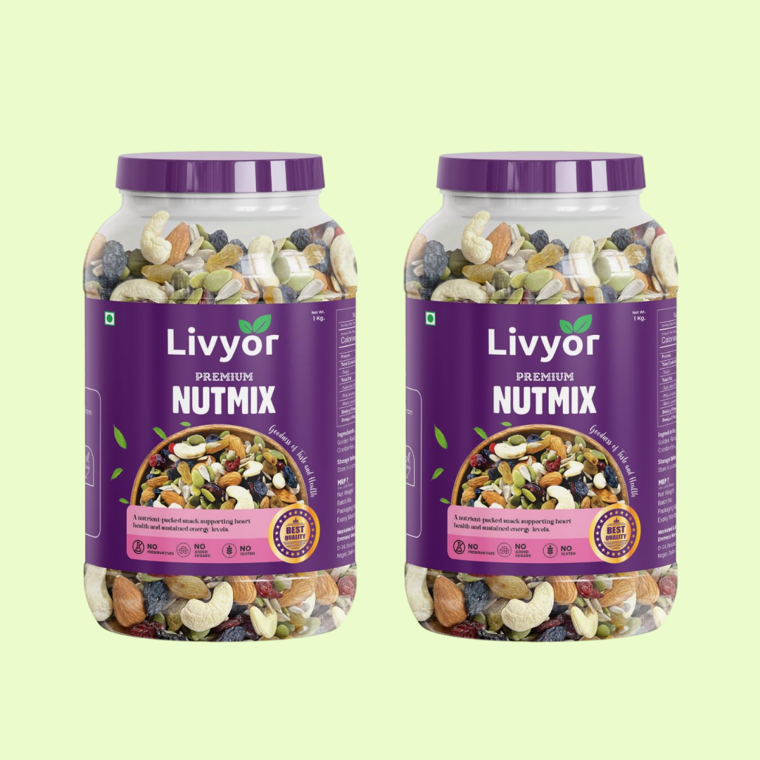 Livyor Premium Nutmix Combo - 1 Kg Each