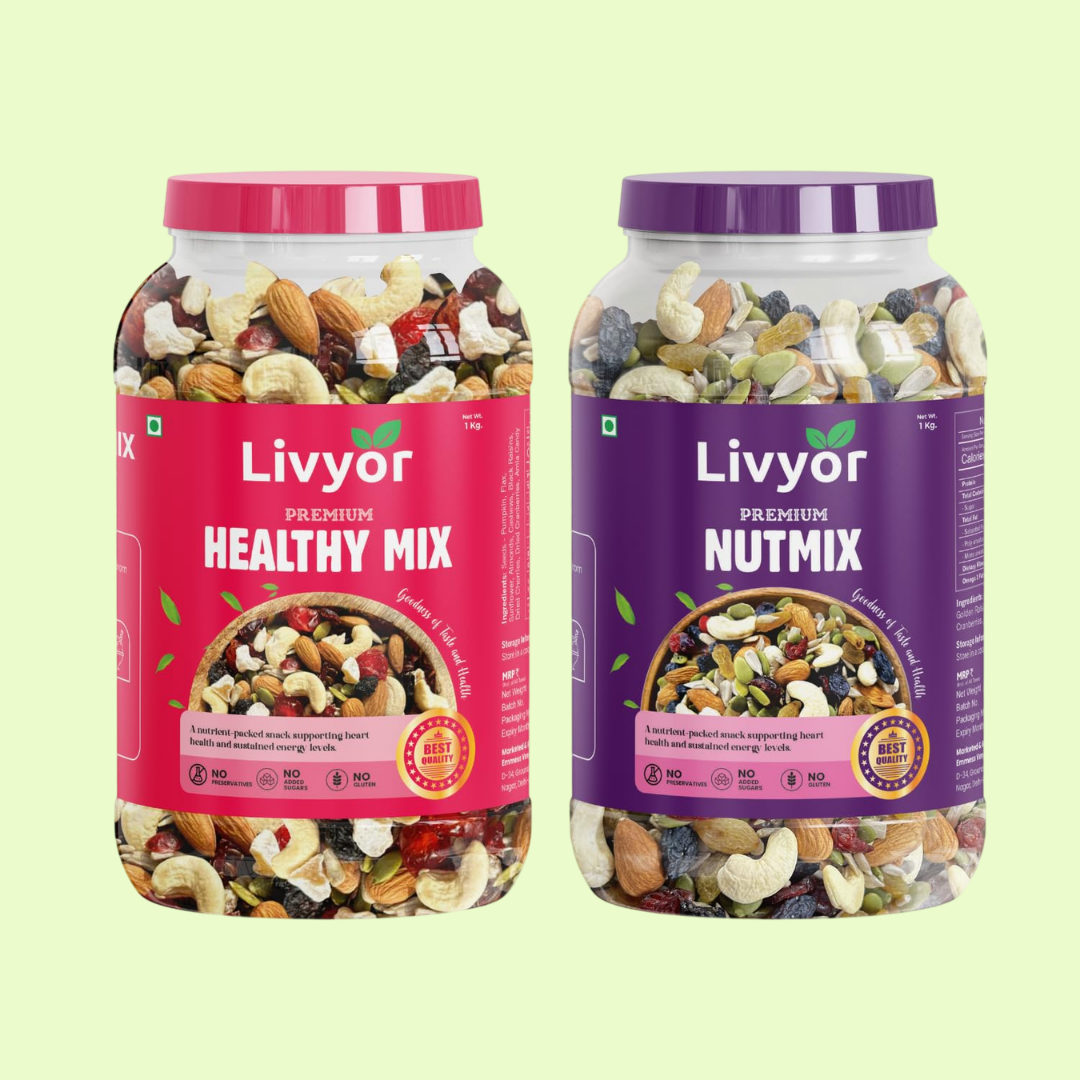 Premium Healthy Mix & Nutmix Combo - 1 Kg Each