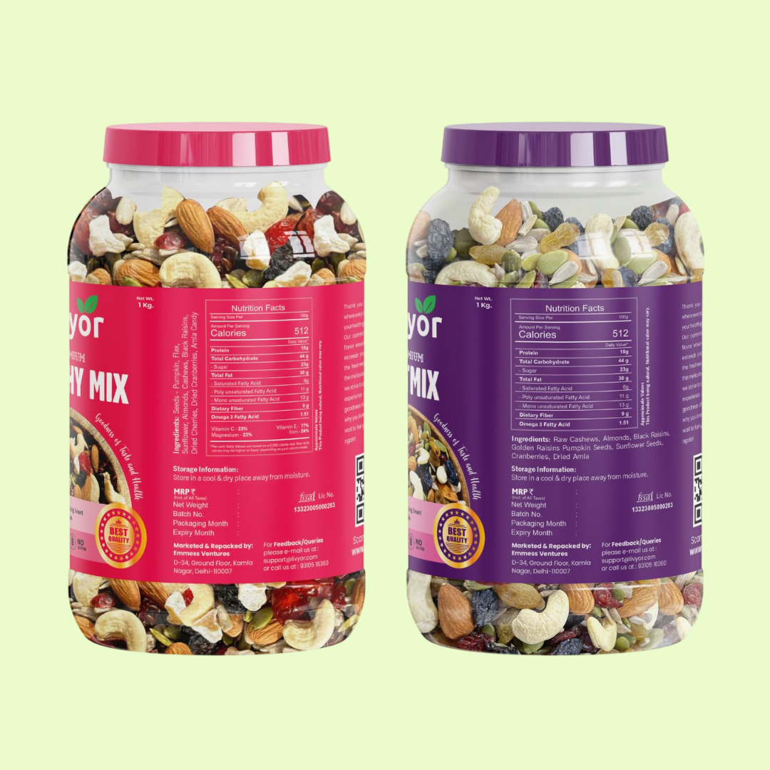Premium Healthy Mix & Nutmix Combo - 1 Kg Each