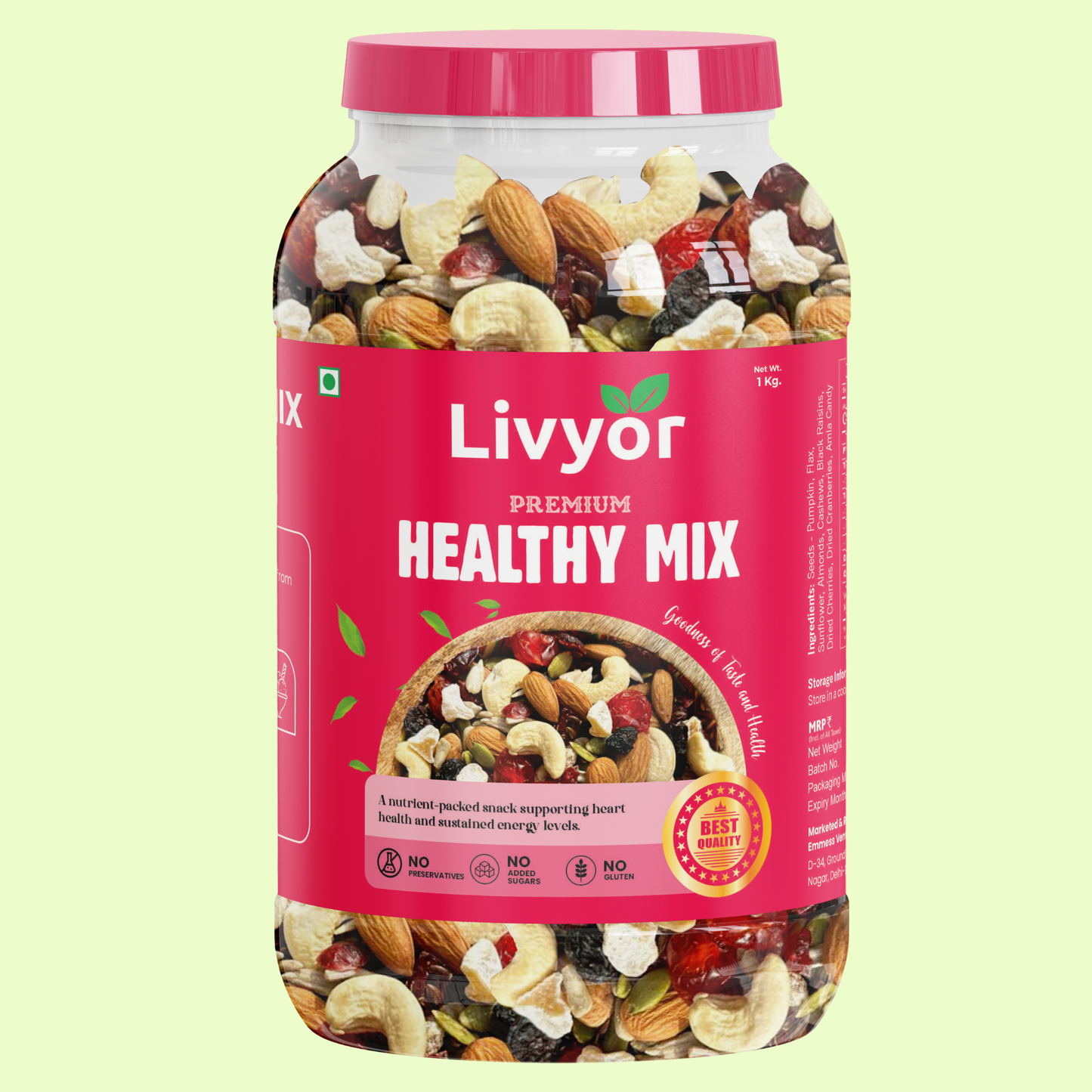 Livyor Healthy Mix Nuts, Seeds And Berries