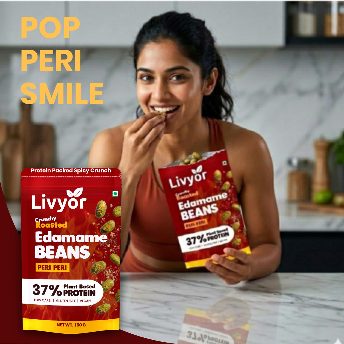 Livyor Crunch Peri Peri Roasted Edamame Beans