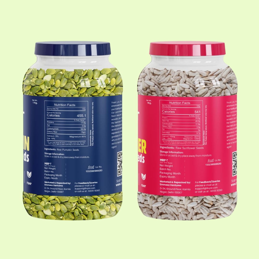 Raw Pumpkin Seeds & Sunflower Seeds Combo