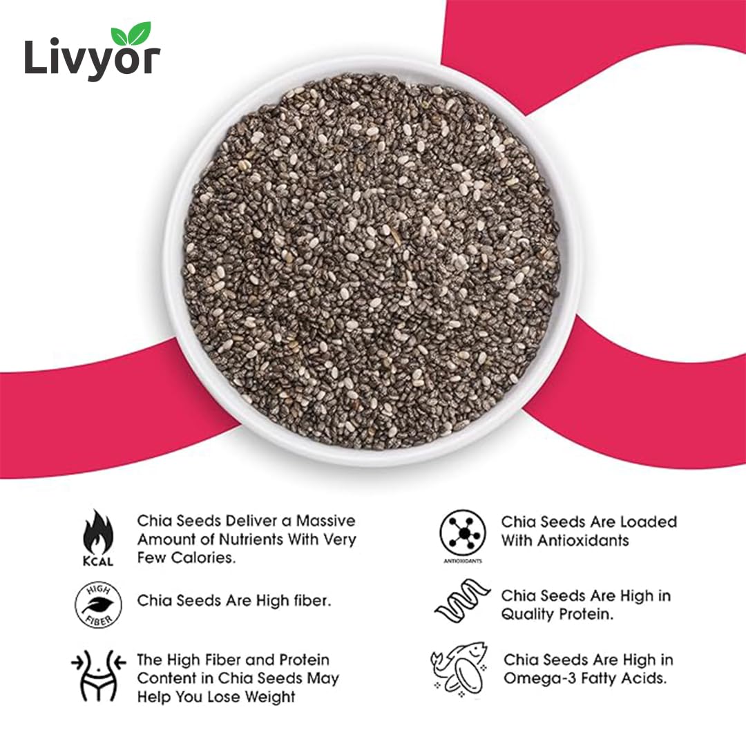 Raw Chia Seeds & Pumpkin Seeds Combo - 1 Kg Each