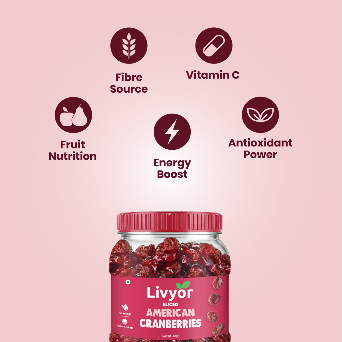 Livyor Sliced & Dried Cranberries