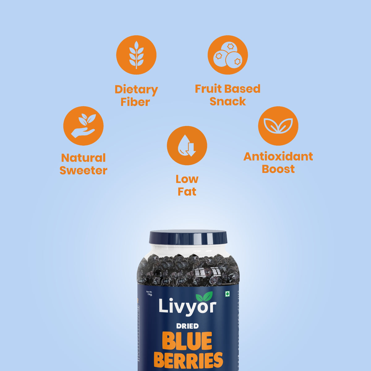 Livyor Premium Dried Blueberries