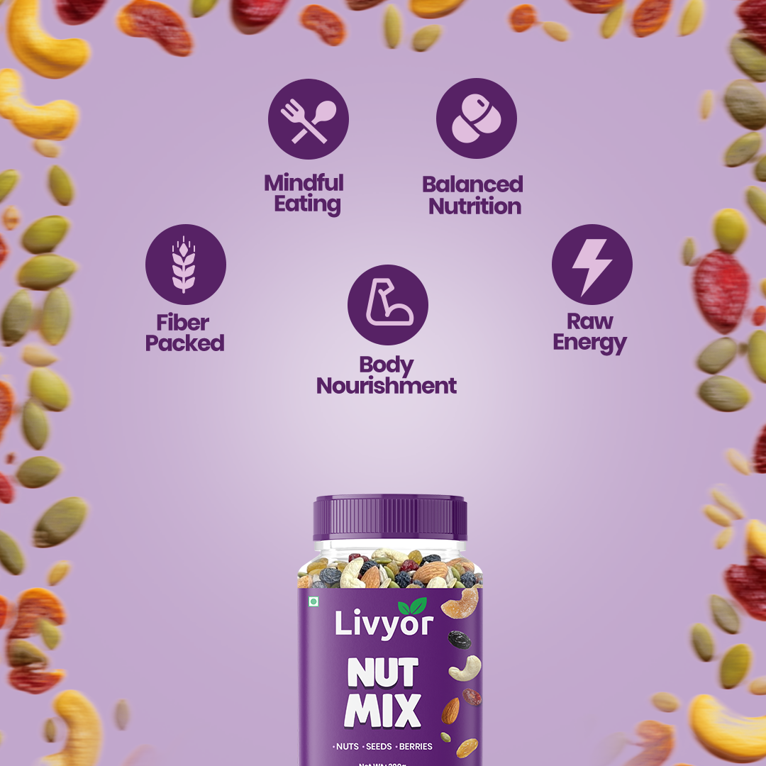 Livyor Premium Nutmix, Nuts, Seeds And Berries Combo Pack