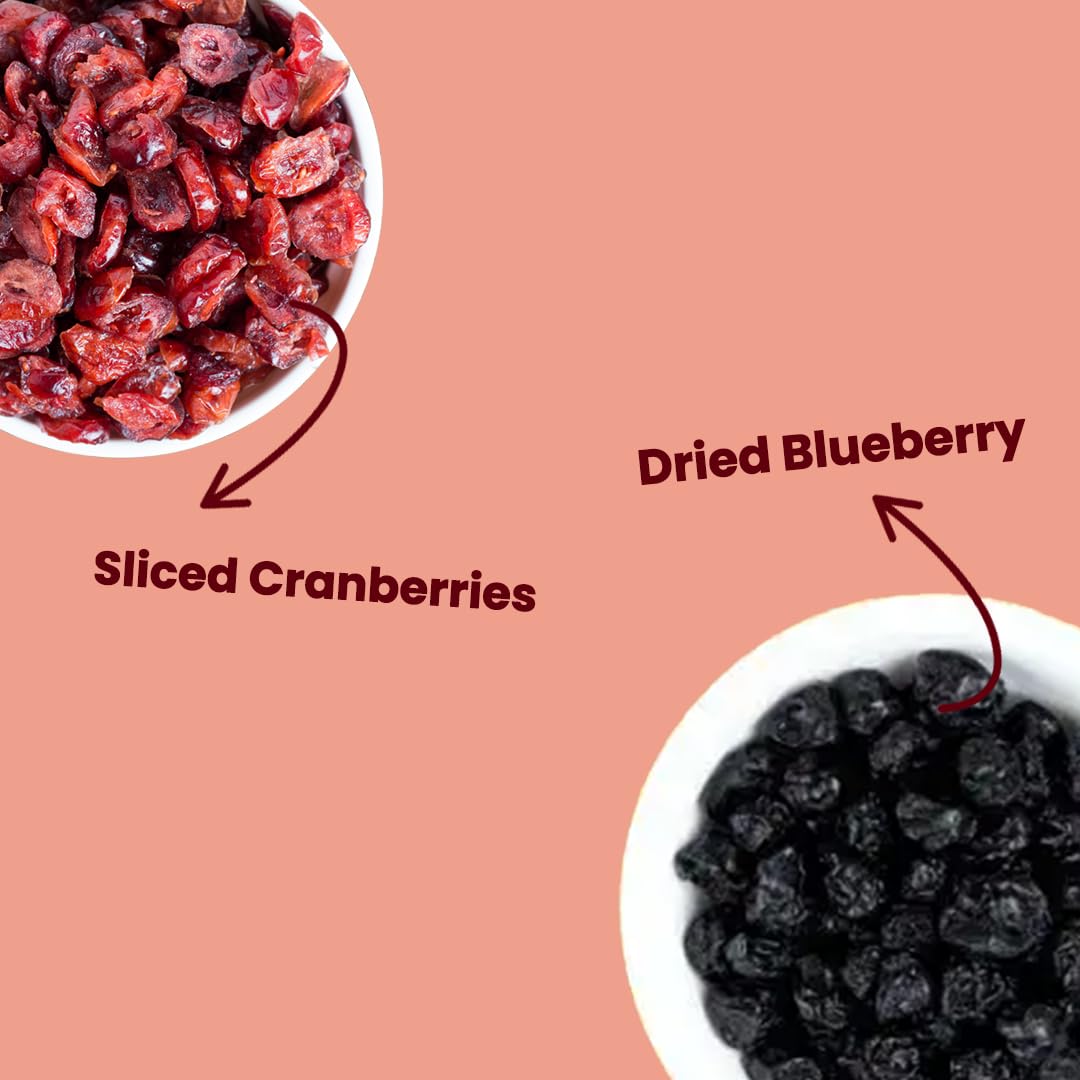 Dried Blueberries & Sliced Cranberries Combo - 200g Each