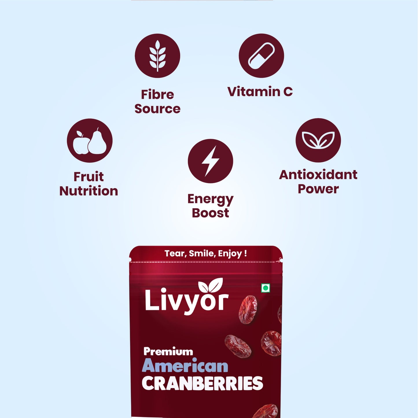 Livyor Sliced & Dried Cranberries
