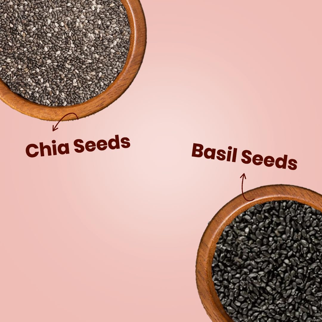 Chia Seeds & Basil Seeds Combo - 1 Kg Each