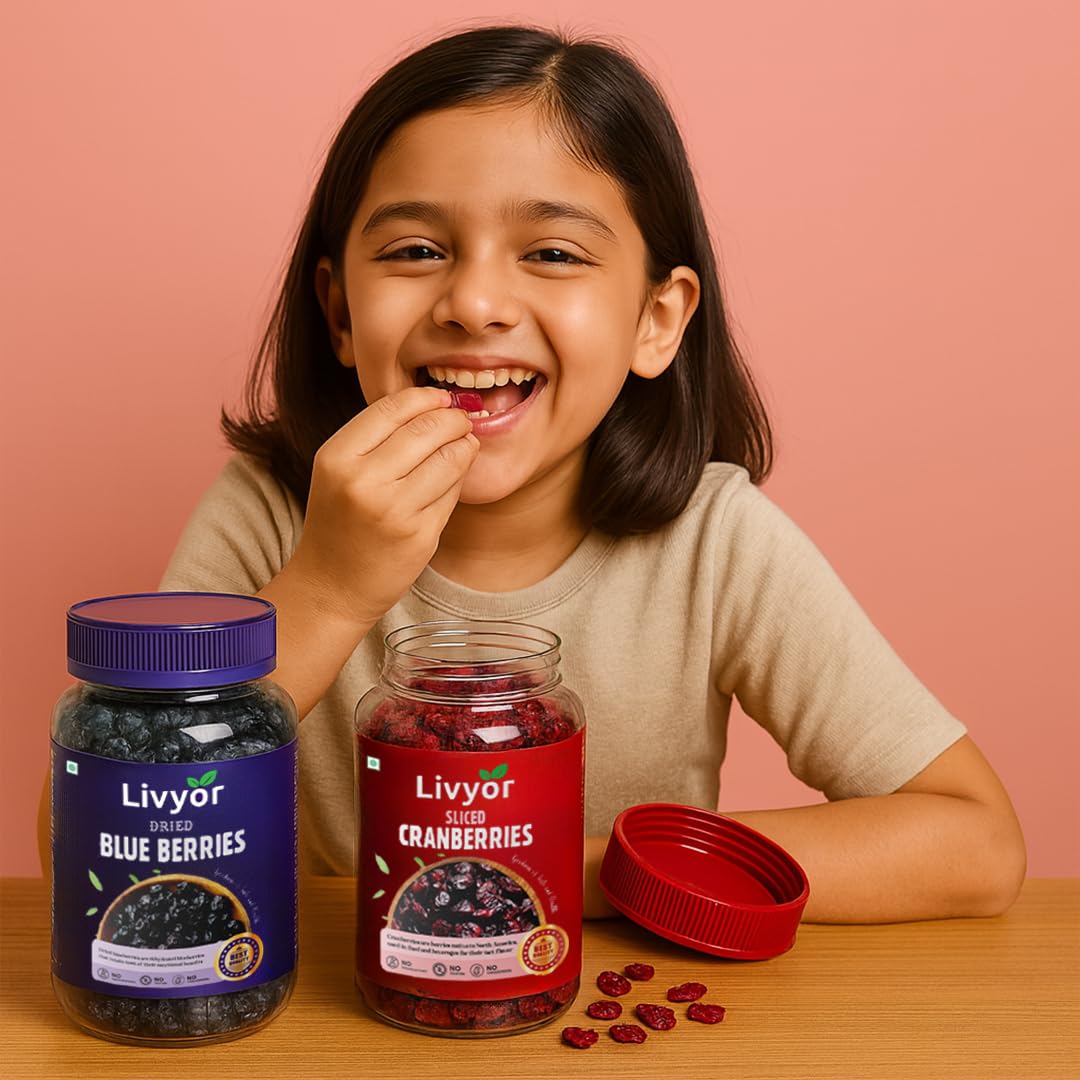 Dried Blueberries & Sliced Cranberries Combo - 200g Each