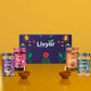 Livyor Festive Gift Hamper | 4 items Combo Pack | Roasted Cashews, Dry Fruits Mix, Fruits and Berries Mix, Protein Snack | Healthy Snacks | Festiwal Box | Food gift hamper for Bhai Bhen | Snacks gift hamper | Dry Fruits and Nuts | Gourmet Snack |