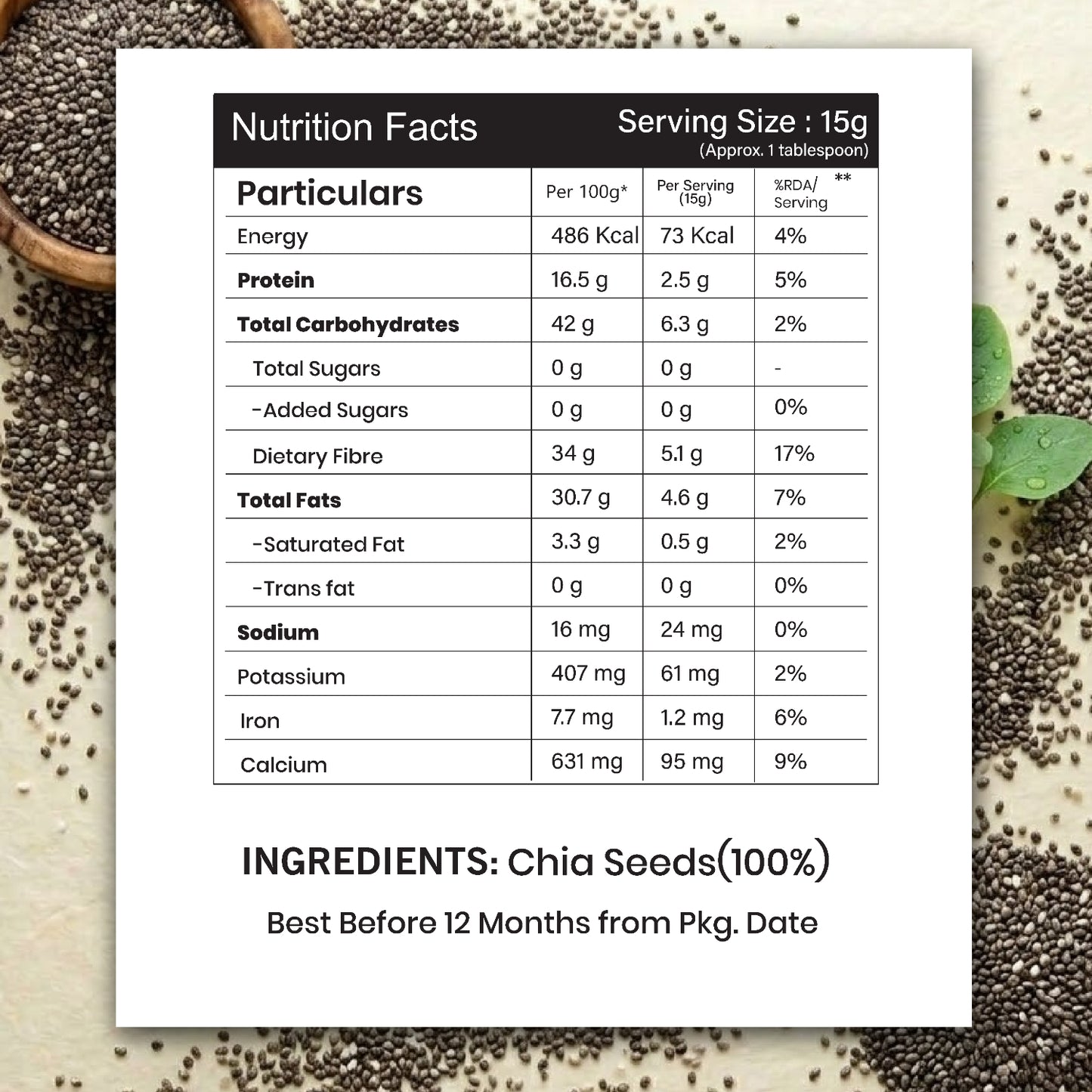 Livyor Raw Chia Seeds