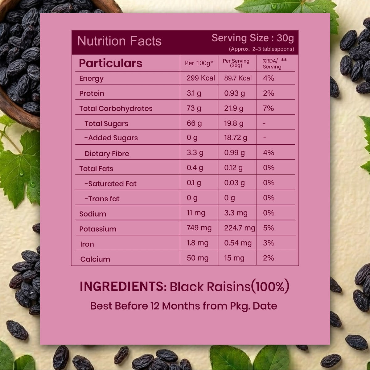 Livyor Afghani Black Raisins