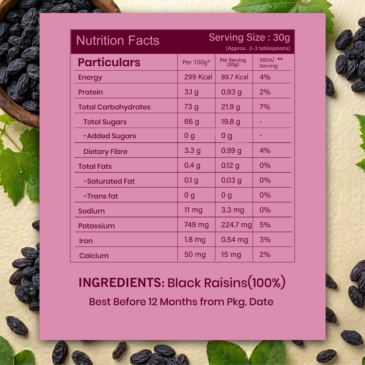Livyor Afghani Black Raisins