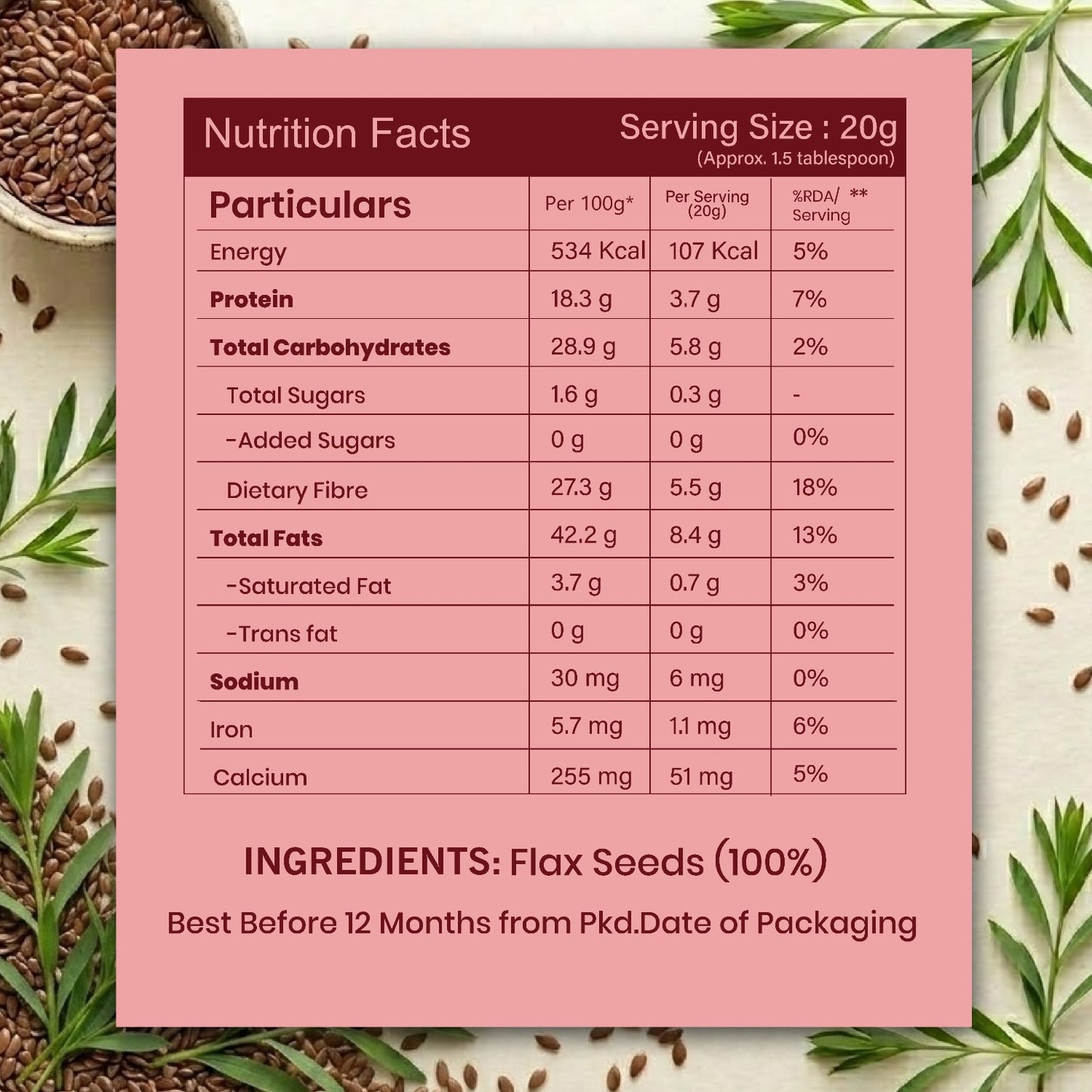 Livyor Raw Flax Seeds