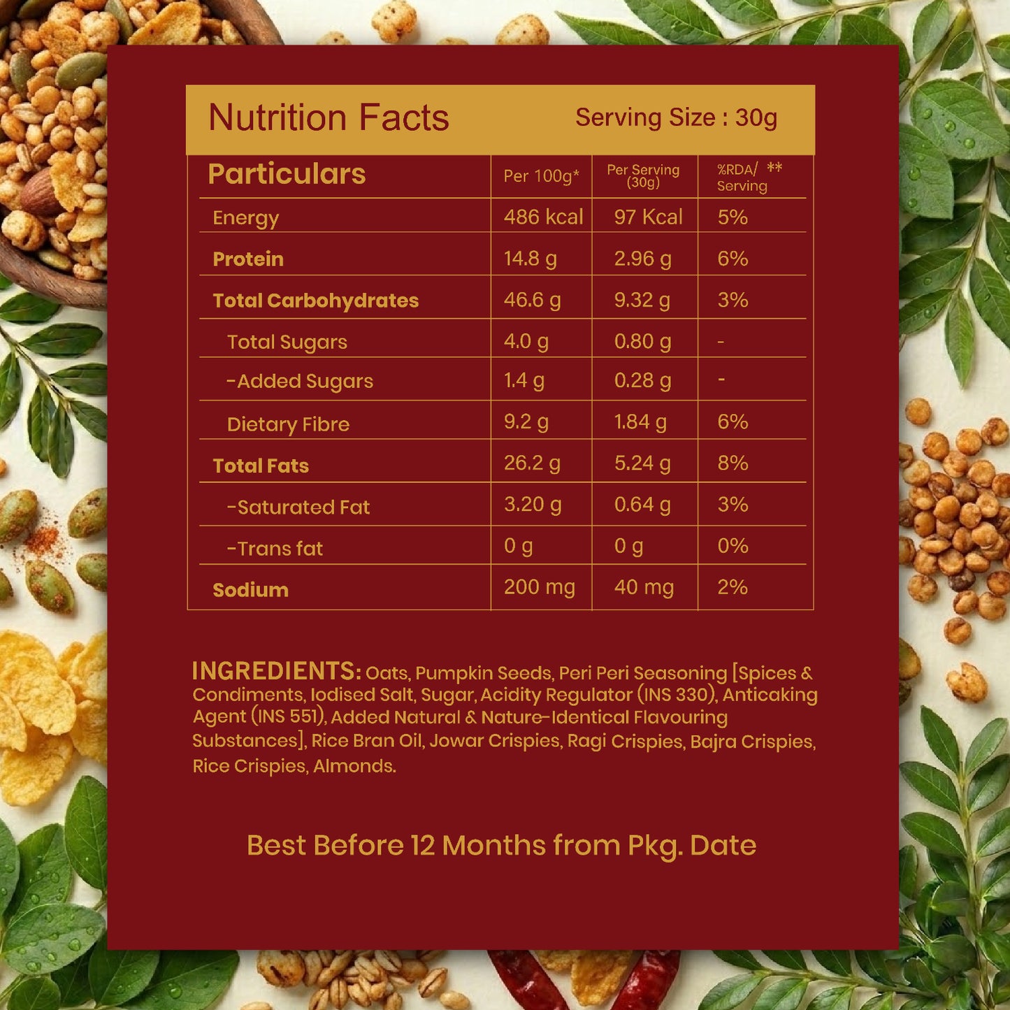 Livyor Peri Peri Millets Mix