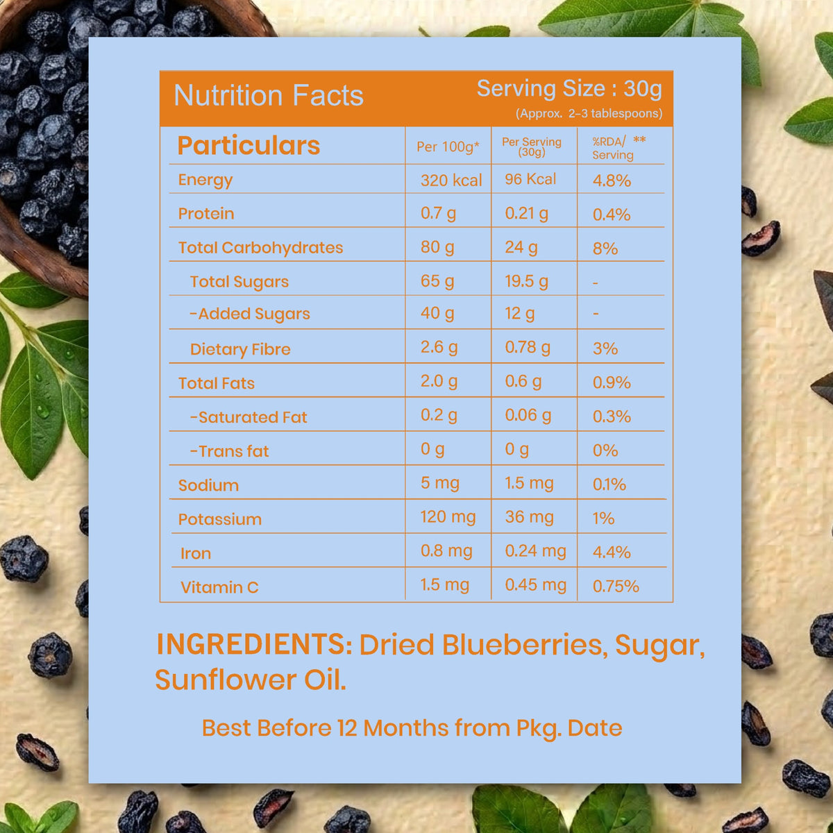 Livyor Premium Dried Blueberries