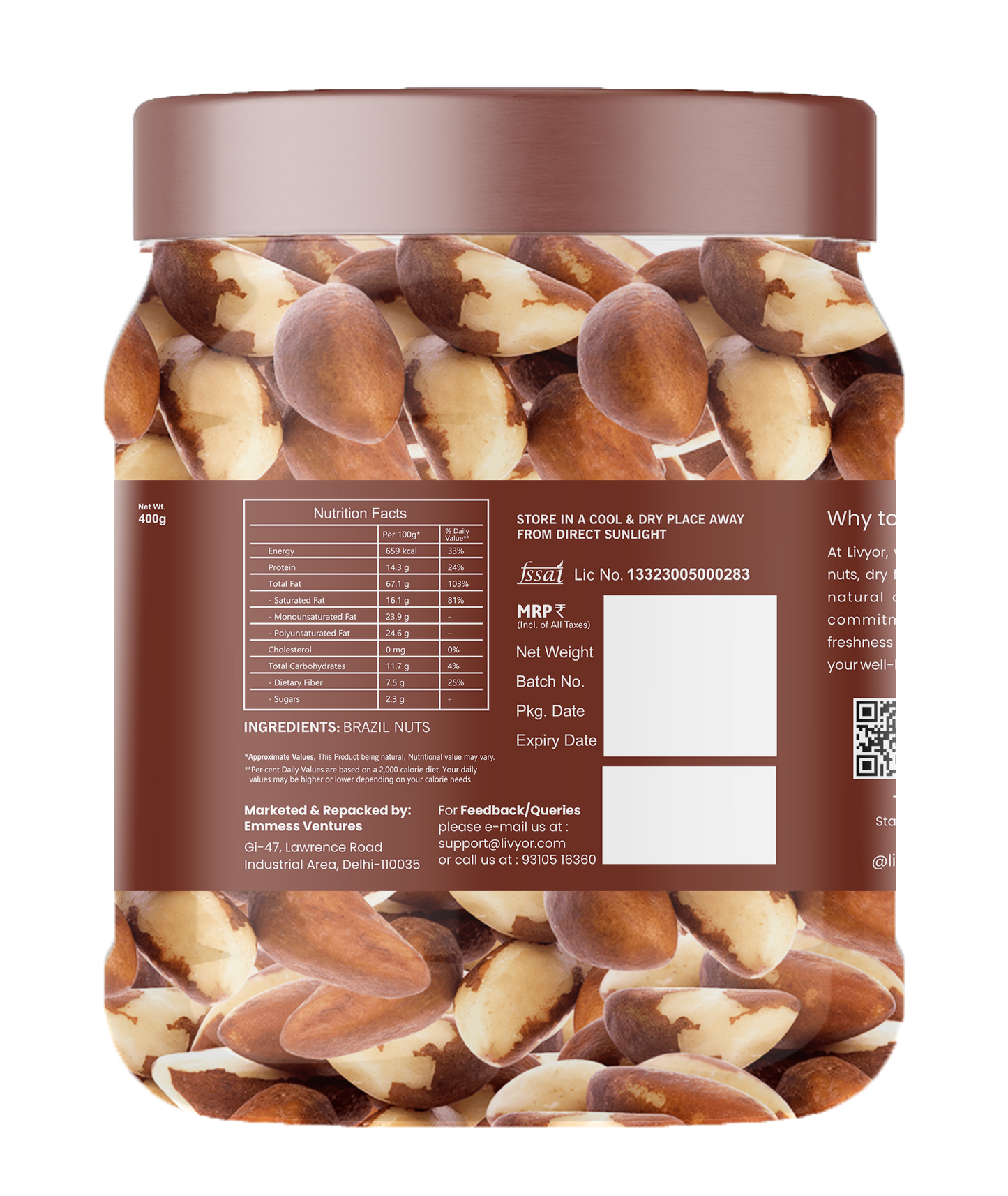 Livyor Premium Brazil Nuts