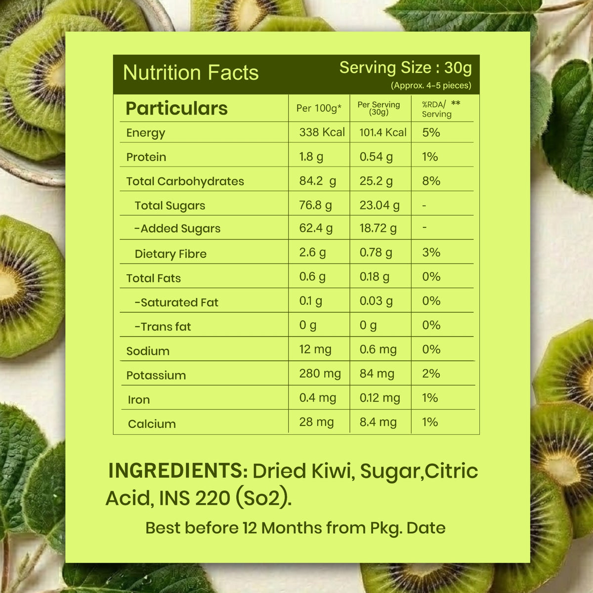 Livyor Premium Dried Kiwi