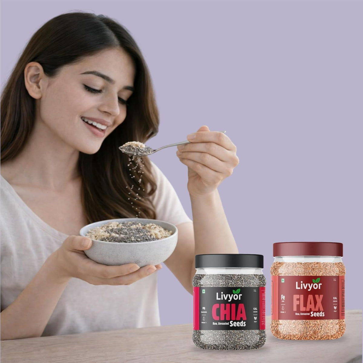 Flax and chia seed combo