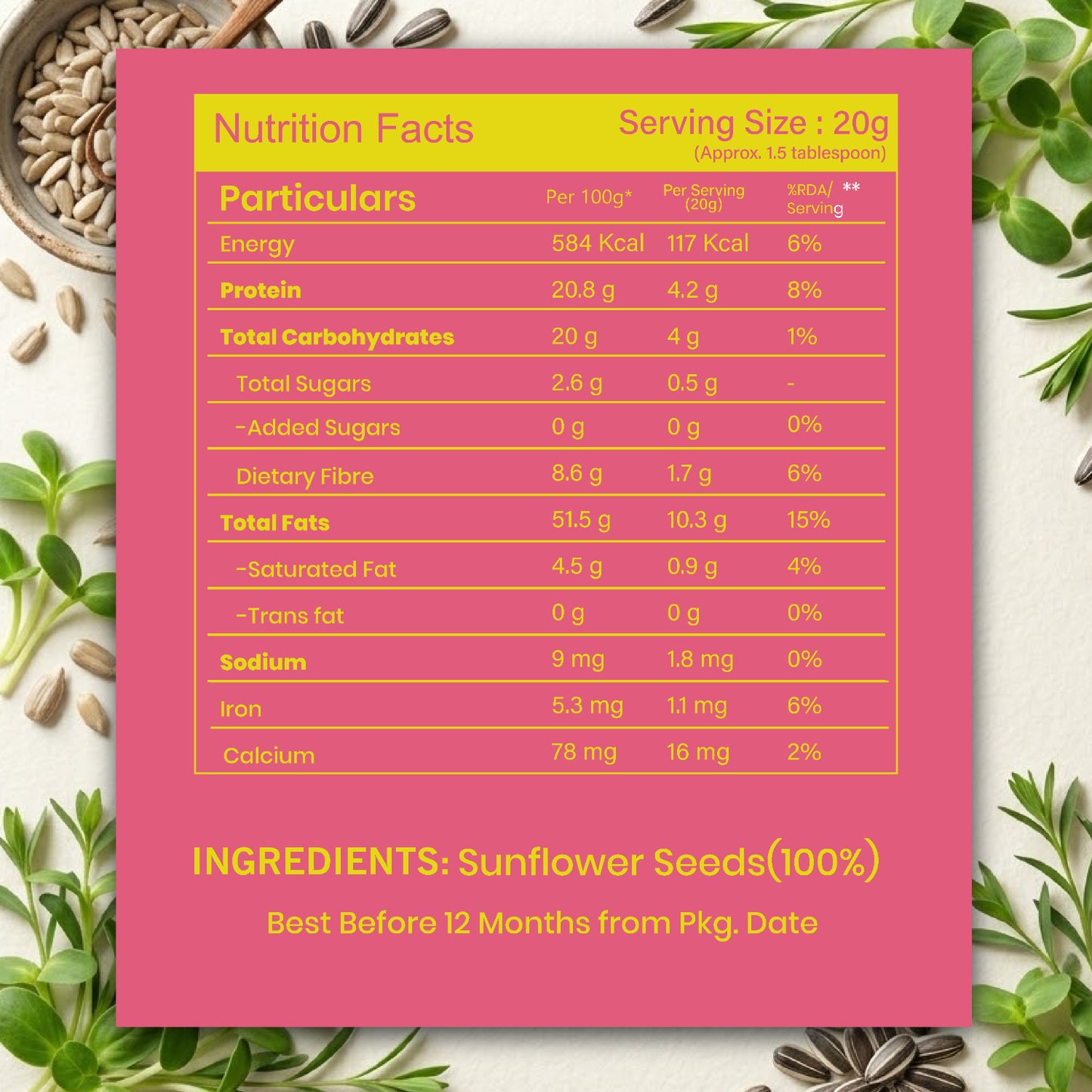 Raw Sunflower Seeds