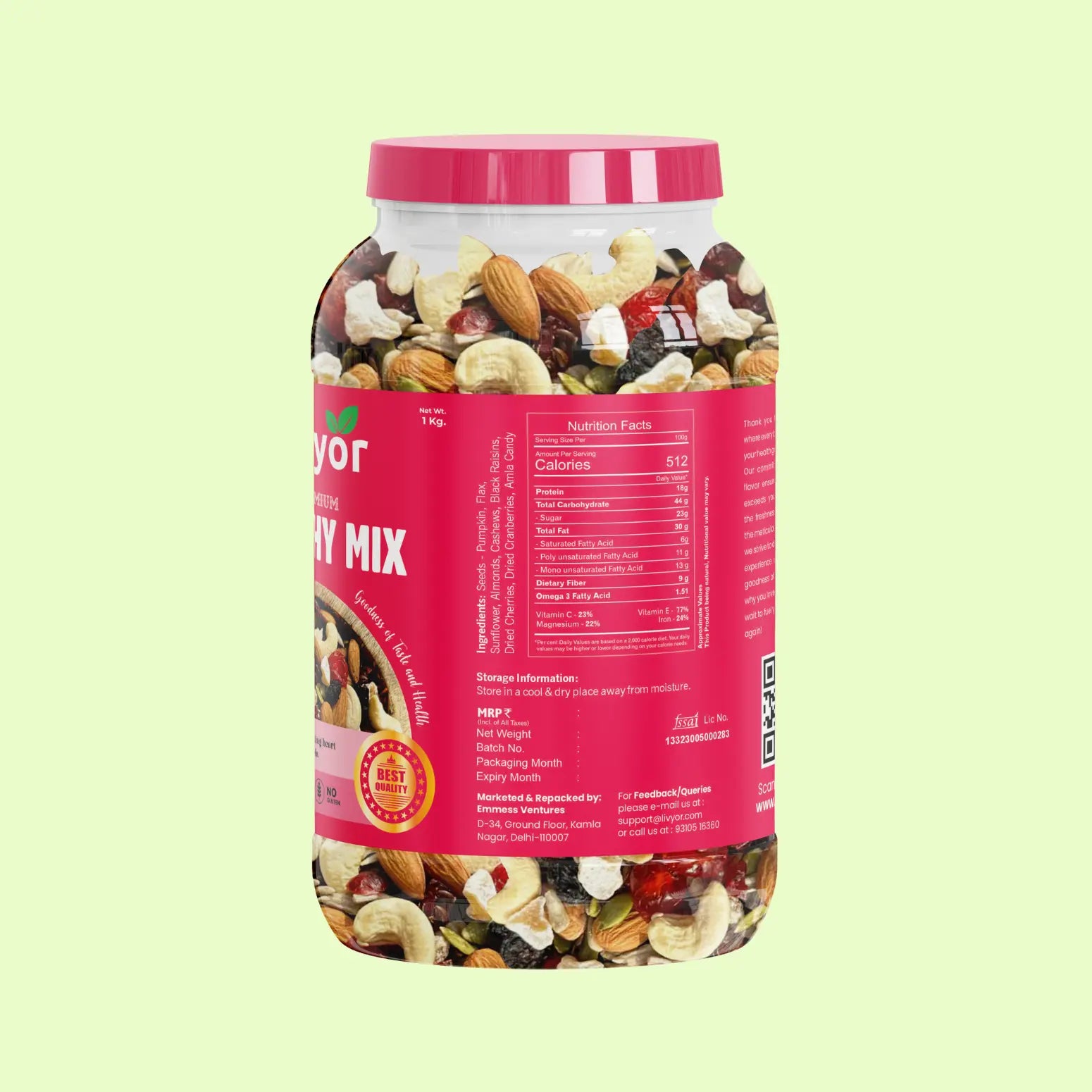 Livyor Healthy Mix Nuts, Seeds And Berries LIVYOR