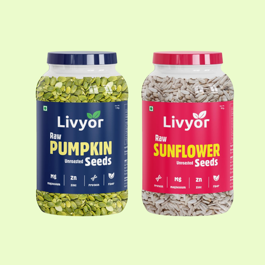 Raw Pumpkin Seeds & Sunflower Seeds Combo - 1 Kg Each