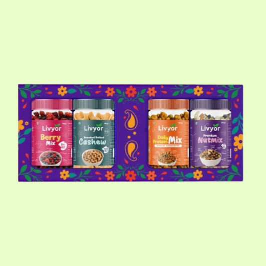 Livyor Family Snacks Pack | Winter Essentials for eating | Combo of 4