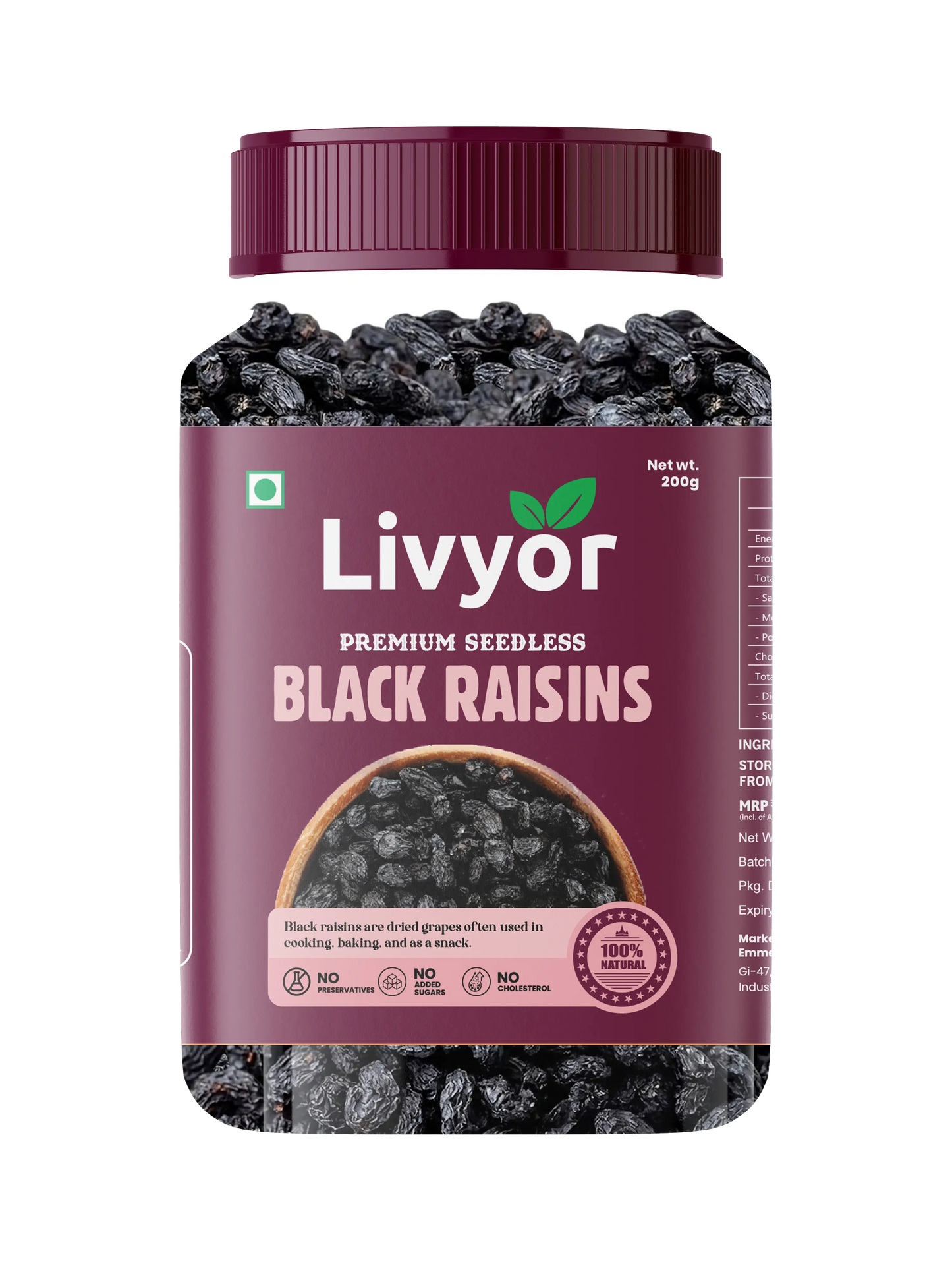 Livyor Afghani Black Raisins LIVYOR